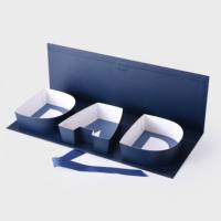 Coffret cadeau en carton ondulé pour la fête des pères lettre fleur et carte d'anniversaire revêtement UV imprimé cadeau et artisanat