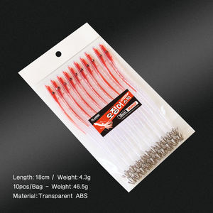 Appât dur et Transparent pour la pêche, leurre pour attraper des poissons comme les calmar, avec Double hameçon, avec queue corporelle, lumineux, OEM - Product Image 6