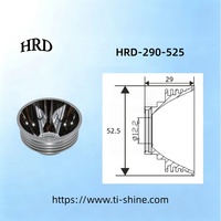 Réflecteur LED à surface miroir de qualité optique, angle de faisceau précis pour réflecteur de lampe torche