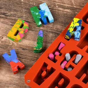 แม่พิมพ์ซิลิโคนรูปตัวอักษรขนาดใหญ่26ช่องสำหรับอบช็อคโกแลตแบบ DIY สำหรับเค้กอาหารเพื่อการค้า - Product Image 5