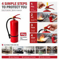 Extincteur portable de 4 kg avec tuyau et manomètre pour la protection incendie des véhicules, des maisons, des bureaux et des installations industrielles
