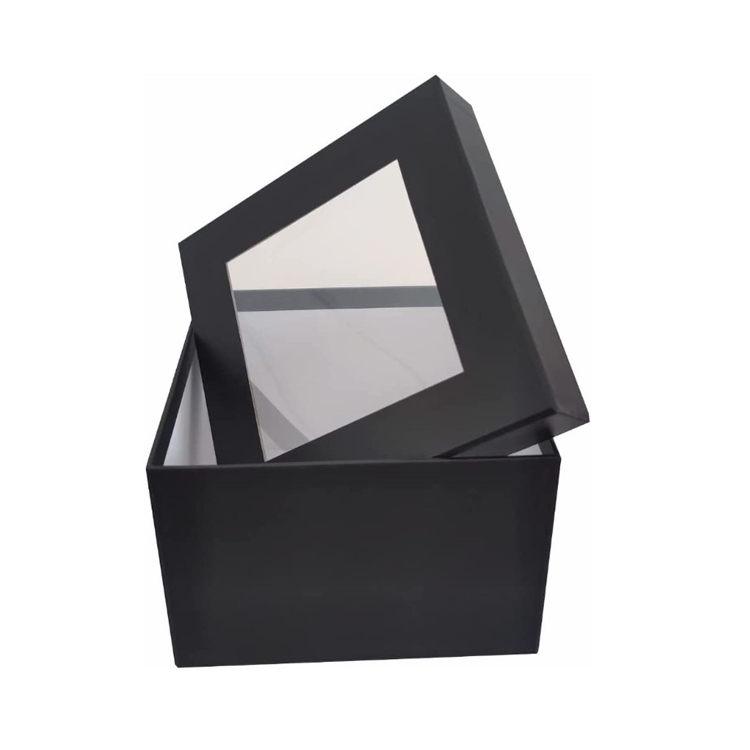 White Gift Box Set with Clear Covers Flower Boxes for Arrangements