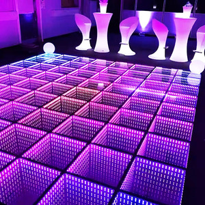 Led magnetico pista da ballo 3D specchio fase pista interattiva da ballo Led per la festa di nozze Led pista da ballo per la vendita