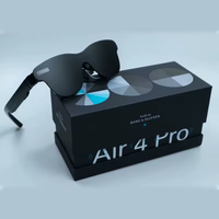 Lunettes intelligentes RayNeo Air 4 Pro prenant en charge l'AR, HDR10/3840Hz, 4 haut-parleurs, 1200 nits, écran Micro-OLED double couche, écran virtuel de 50 pouces