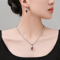 Parure de bijoux en tungstène et zircon Haute Couture pour femme, boucles d'oreilles et colliers motif feuille, pierres précieuses étincelantes, inaltérables, vente en gros