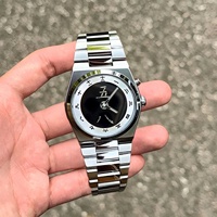 Montre de luxe simple à double affichage pour homme, style rétro avec caractères chinois, bracelet en acier inoxydable, étanche, mouvement à quartz pour affaires