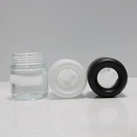 Bocaux en verre mat résistant aux enfants de 3.5 grammes 3oz imprimés sur mesure avec fenêtre Bocal en verre étanche aux enfants anti-odeur