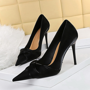 Italian Design Elegant Stiletto Heels High Heels <b>Pointed</b> <b>Toe</b> Bowknot Dress Shoes for Summer Banquets Weddings Plus Size - Product Image 3