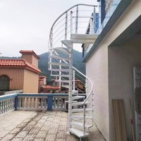 Treppengeländer Wendeltreppe Kommerzielle Außentreppen Stahlstufen Metallgeländer Treppendesign