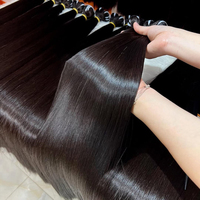 Extensiones de Cabello Humano Virgen Vietnamita al por Mayor, Liso, Doble Trama, para Mujer, Color Natural, Paquetes de Cabello Natural