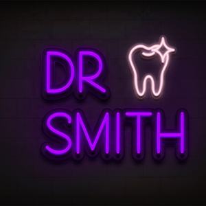 Letrero de neón nocturno LED con logotipo de Negocio personalizado dental de diseño gratuito, letrero de neón LED para guardería dental, luz de letrero de neón para publicidad en tienda - Product Image 6