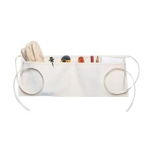 Tablier <span class=keywords><strong>de</strong></span> taille en toile et cuir personnalisé avec logo, deux poches, unisexe, adulte, blanc, vente en gros Beckon - Product Image 1