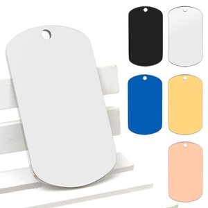 Placas de Identificación Personalizadas para Perros de Acero Inoxidable, Placas de Metal en Blanco para Sublimación, Collares con Nombre para Perros con Cadena - Product Image 2