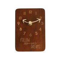 Aiguilles d'horloge en bois gravées au laser, horloge de table en bois pour la maison ou le bureau