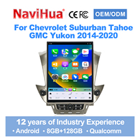 Radio Mobil Android 15,6 inci untuk Chevrolet Tahoe Suburban GMC Yukon 2014-2020, Multimedia Carplay Navigasi Head Unit Monitor