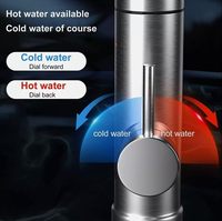 Chauffe-eau instantané électrique sans réservoir avec affichage numérique, en acier inoxydable, mural, pour cuisine, camping-car, extérieur, hôtel