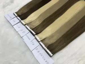 Custom 100% Human Remy Hair Tape Hair Extensions Human Hair Brown