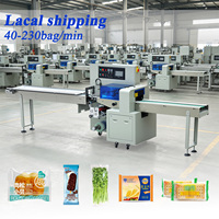 Horizontales Modell Multifunktionsverpackungsmaschine / Eiscreme-Keksverpackungsmaschine für Speisen