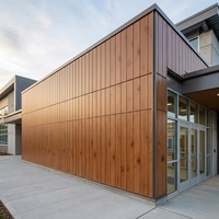 Panneau de bardage en acier avec face en aluminium, résistant aux intempéries, pour les murs des gymnases scolaires