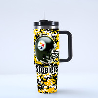 Nouvelle tasse isolée en acier inoxydable de 40oz Olive Ball Alliance Car Cup Ice Creative Ice Bar Straw Cup