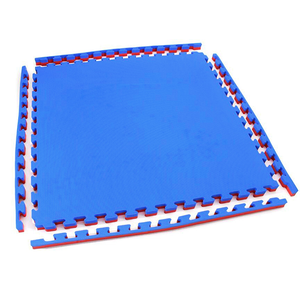 Suelo de Gimnasio de EVA Negro Premium con Patrón de Madera de Tatami, Plano, Flexible, 1m X 1m X 2, para Niños Pequeños, 8 Tapetes de Artes Marciales - Product Image 1