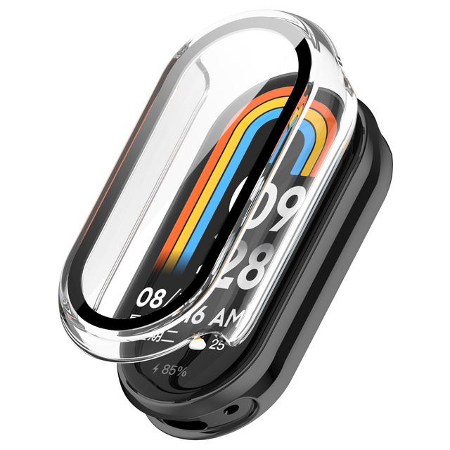 PC Hard Watch Protection Case Built in Glass Screen Protector for Xiaomi Mi Band 8 9 NFC