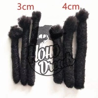 [Jiffy/Hohodreads] Extensions de dreadlocks en cheveux humains naturels afro crépus, épaisseur 3-4 cm, grandes, différentes longueurs