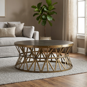 Table basse industrielle convertible au design indien, en fer, forme réglable, pour salon, appartement, villa - Meilleures ventes - Product Image 3