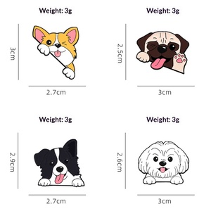 Broche de aleación de zinc personalizado al por mayor con técnica de esmalte goteado, diseño de cachorro adorable mirando furtivamente, insignia de perro Corgi <span class=keywords><strong>Border</strong></span> <span class=keywords><strong>Collie</strong></span>, regalo de pin de animal - Product Image 1