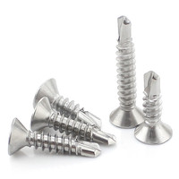 Vis autoperceuses en acier inoxydable SS 304 3,5*9,5 mm pour métal, vis autoperceuses à tête fraisée DIN7504P 316 410, vis pour tôles TEK