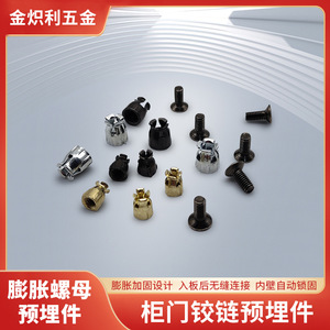 Furniture <b>Bolt</b> <b>M4</b> M6 Expansion Nut Zinc Alloy Right Hand Thread DIN Standard Metal Fastener Cabinet Door Hinge Base - Product Image 5