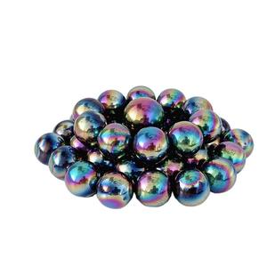 Boule de cristal d'hématite polie, sphère plaquée couleur, aimants en hématite, boules magnétiques en hématite, œufs de serpent à sonnettes magnétiques - Product Image 1