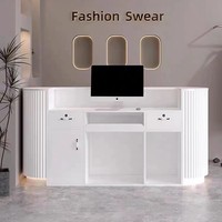 Meuble de réception en cuir artificiel 2026 pour salon de beauté, magasin de vêtements, studio de yoga - Mobilier de bureau commercial