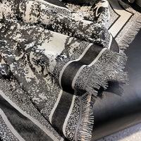 Écharpe en soie à motifs pour femme, longue et légère, châle enveloppant, mode automne-hiver, foulard color block