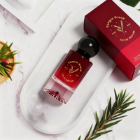 Flacon de parfum de luxe cylindrique haut de gamme en verre transparent doré de 30 ml avec fond facetté, tube personnalisé, boîte cadeau magnétique
