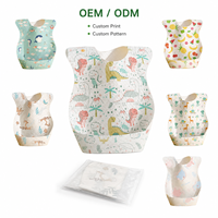 Bavoirs jetables écologiques non tissés pour bébés, fabrication directe, personnalisation OEM, boîte et sac sur mesure