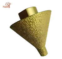 Outil de chanfreinage diamanté conique brasé TGS M10 M14 pour marbre, fraise de meulage pour meuleuse d'angle, tête de meulage