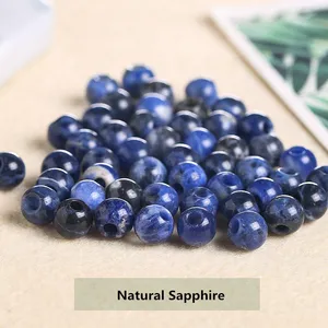Big Hole Agate Loose Beads Round Stone Wholesale Natural Gemstone Loose Beads For Jewelry Making 6mm 8mm 10mm 12mm
