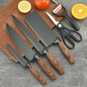 Modern 6-Piece <b>Knife</b> <b>Set</b> Non-Stick Coating Stainless Steel Plastic Handle Kitchen <b>Knife</b> with Gift Box - Product Image 2