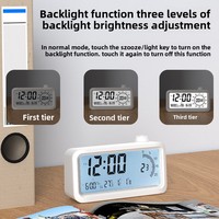Minuteur visuel électronique, réveil, affichage LCD éclairé en plastique, chargement USB, design minimaliste moderne, usage domestique