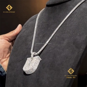 Colgante de Letra F con Incrustaciones de Diamantes Moissanite VVS1 de Alta Calidad, Estilo Hip Hop, Plata 925 - Product Image 6