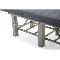 Table de massage à structure métallique avec tissu matelassé, étagère de rangement et appui-tête réglable pour salon, clinique, salle de sport