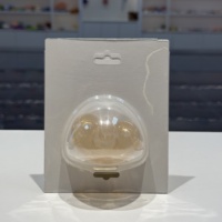 Tétine apaisante pour bébé en silicone marron transparent avec capuchon, vente en gros avec emballage blister