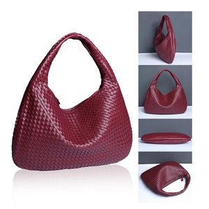 2025 nuevo bolso de mano de gran capacidad de moda tejido personalizado de cuero vegano bolso de hombro Hobo para mujeres bolsos tejidos para axilas bolso de mano - Product Image 2