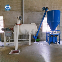 Ligne de production de mortier en poudre de mélange sec simple Machine de fabrication de mastic mural, de plâtre, de ciment, d'écrémé, de colle, de carrelage