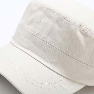 Wholesale Spring Summer Camp Hat <b>Men</b> Solid Color Trucker Retro Short Blank Cotton Sun Hat <b>Flat</b> Top Outdoor Sports <b>Cap</b> for <b>Men</b> - Product Image 6