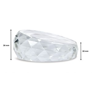 Prensapapeles de Cristal Facetado de 70 mm, Accesorio de Oficina para Escritorio - Product Image 3