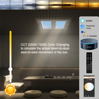Panneaux LED de plafond Blue Sky Fenêtre intelligente pour la maison avec rythme circadien Lumière artificielle virtuelle Lumière du soleil artificielle