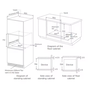 Điện hơi nước và nướng và đối lưu 11 chức năng điều khiển cảm ứng được xây dựng trong đôi lò - Product Image 6