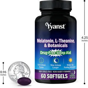 Gélules de mélatonine OEM/ODM pour adolescents et adultes - Aide au sommeil, pour une nuit plus longue et se réveiller rafraîchi, faible en sucre et en glucides, dose personnalisée - Product Image 2